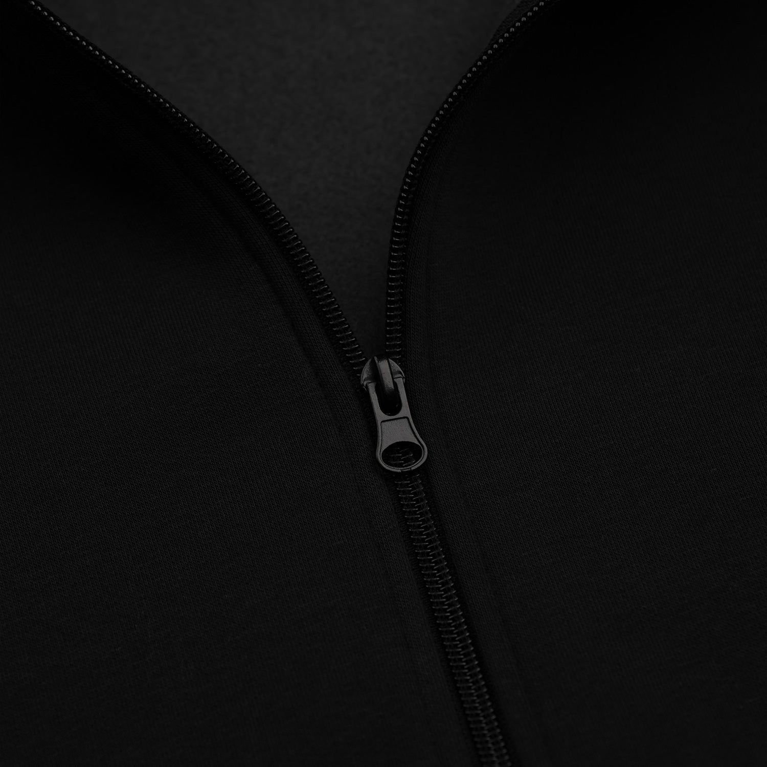 Heavy Brushed Zipper Jet Black