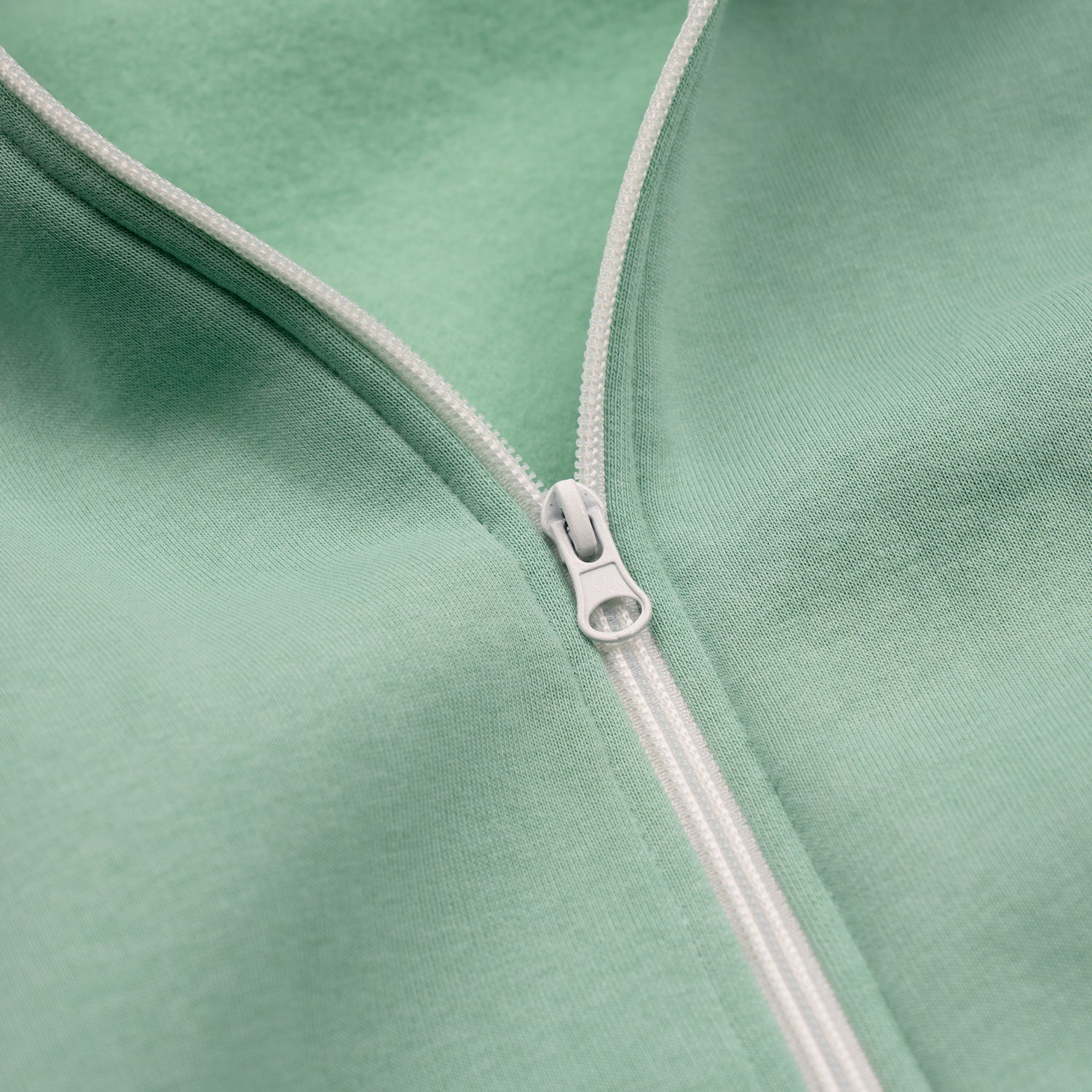 Heavy Brushed Zipper Menta