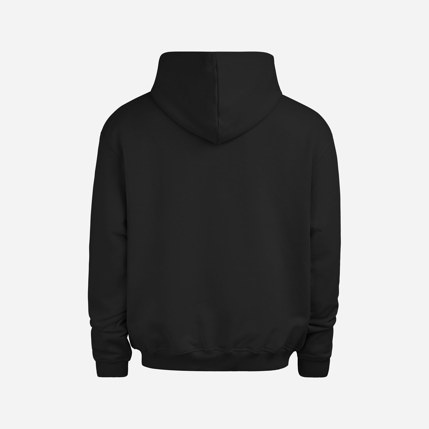 Heavy Oversized Hoodie Washed Jet Black