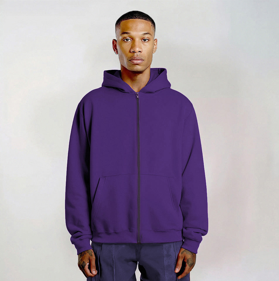 Heavy Brushed Zipper Viola