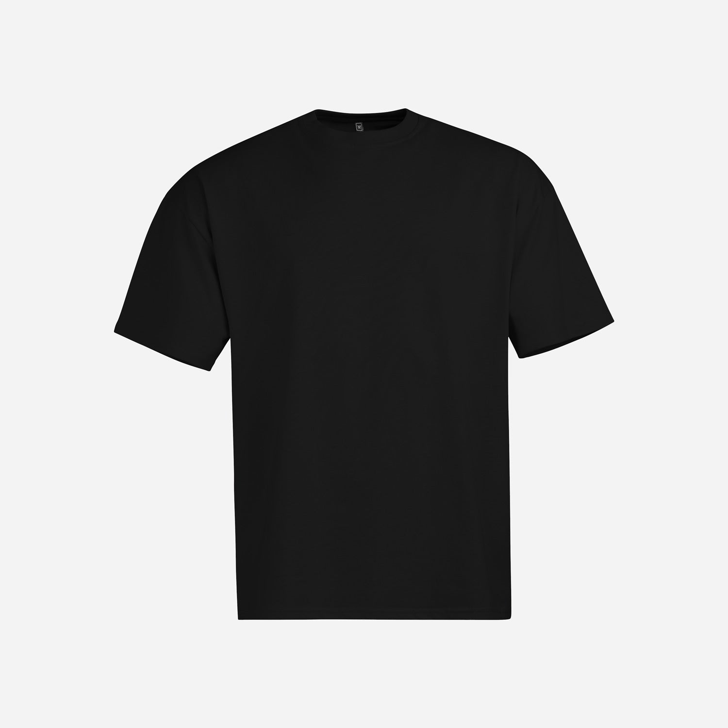 Heavy Cotton Oversized T-Shirt Washed Jet Black