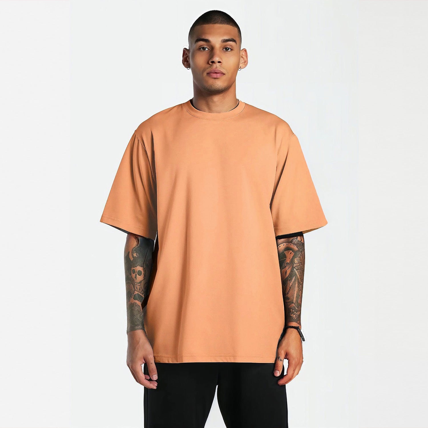 Heavy Cotton Oversized T-Shirt Washed Peach Fuzz