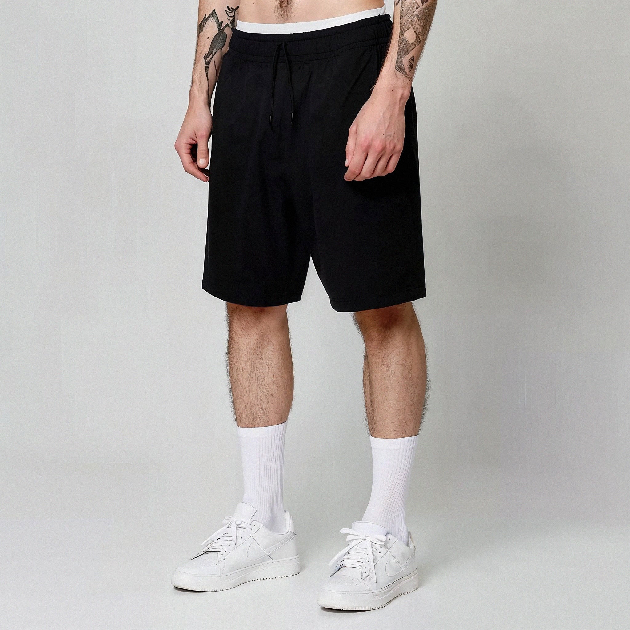 Heavy Brushed Short Pants Jet Black