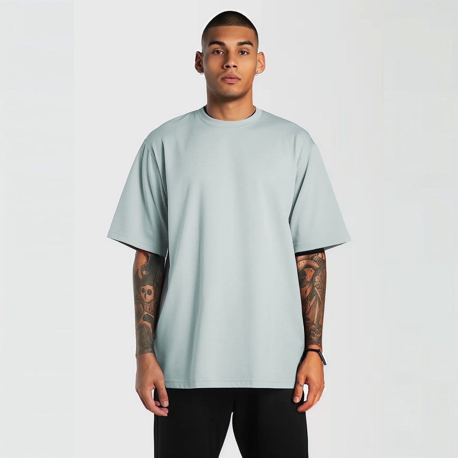 Ultra Heavy Cotton Oversized T-Shirt Blue Fox